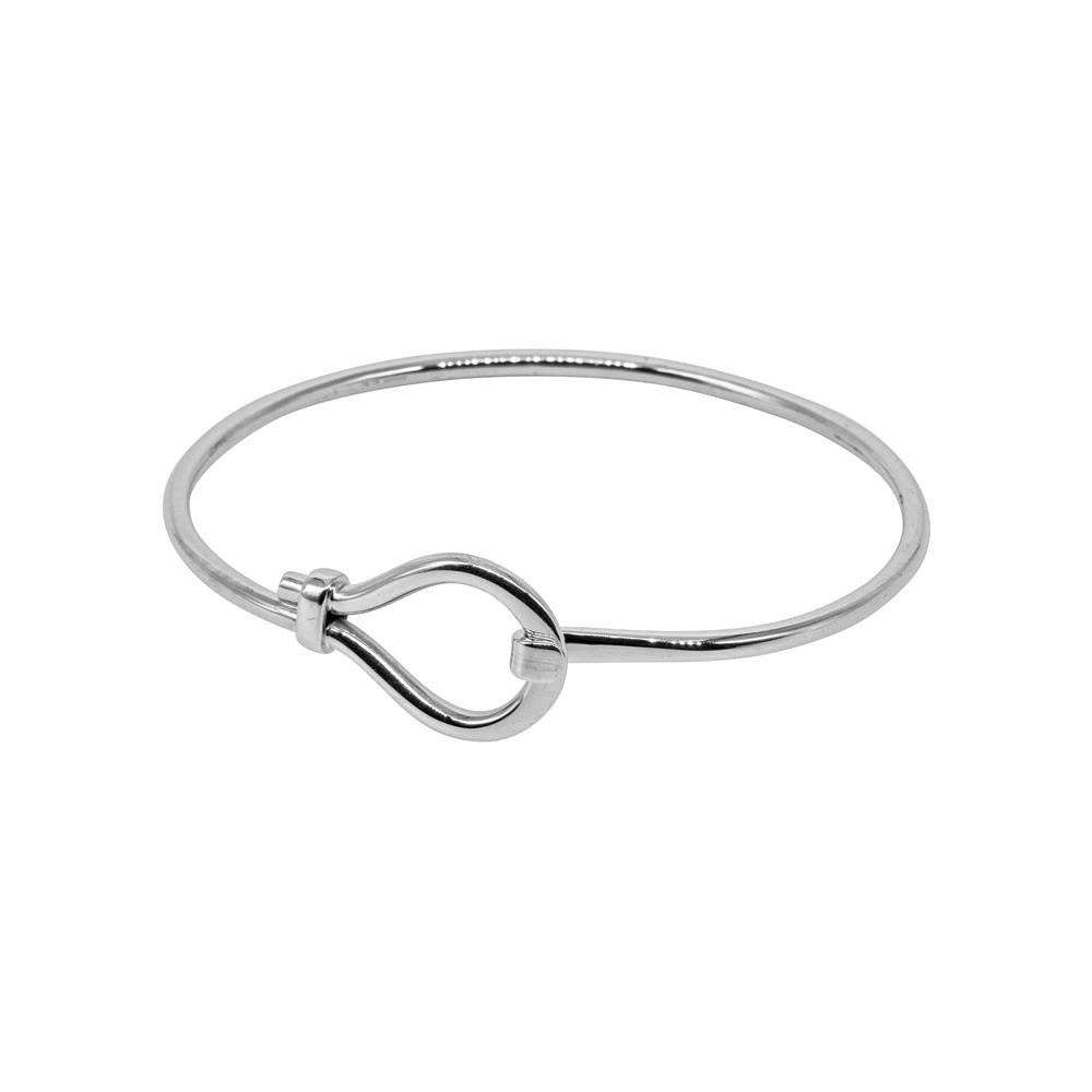 925 STERLING SILVER WHOLESALE LATCH BANGLE - OPENING