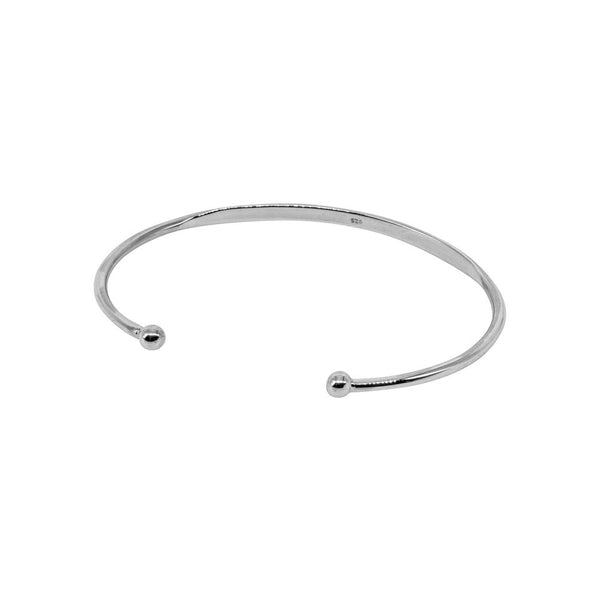 SMALL TORQUE 925 STERLING SILVER BANGLE (ENGRAVABLE) WHOLESALE