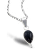 925 sterling silver black onyx teardrop pendant (SP56bo)