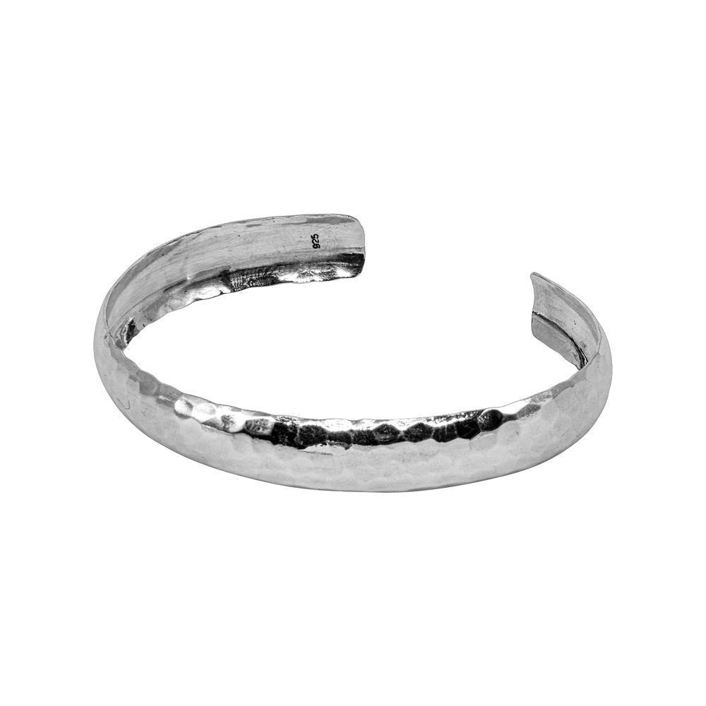 HAMMERED CURVED CUFF 925 STERLING SILVER BANGLE WHOLESALE