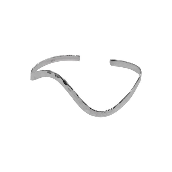 HAMMERED WAVY 925 STERLING SILVER BANGLE WHOLESALE