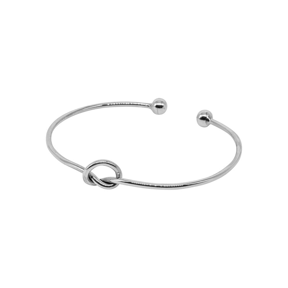 LOVERS KNOT TORQUE 925 STERLING SILVER BANGLE WHOLESALE