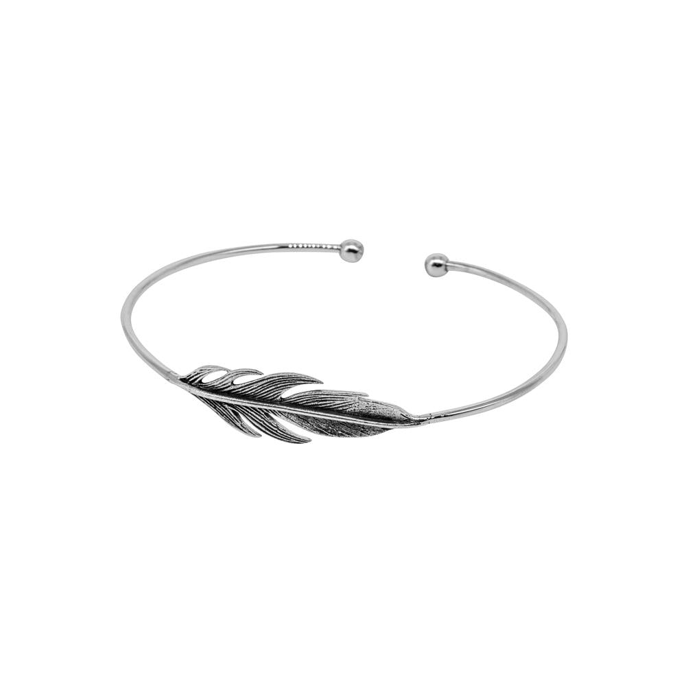 FEATHER 925 STERLING SILVER BANGLE WHOLESALE